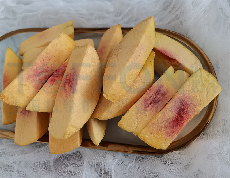 黃桃凍干，小型智能食品真空冷凍干燥機(jī)應(yīng)用案例